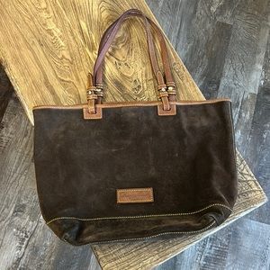 Dooney & Bourke brown suede leather purse